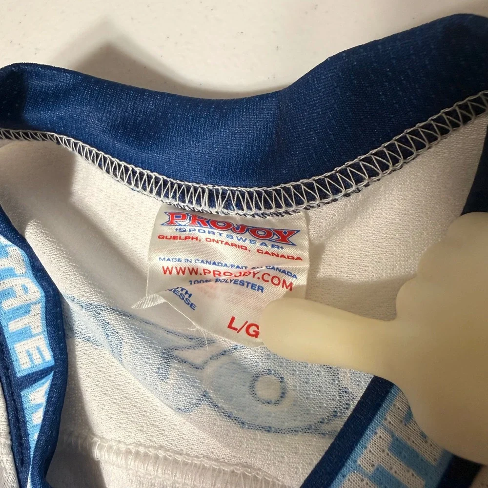 Vintage Projoy NC State Wars Hockey Jersey Romel 11 White Youth Large 2005